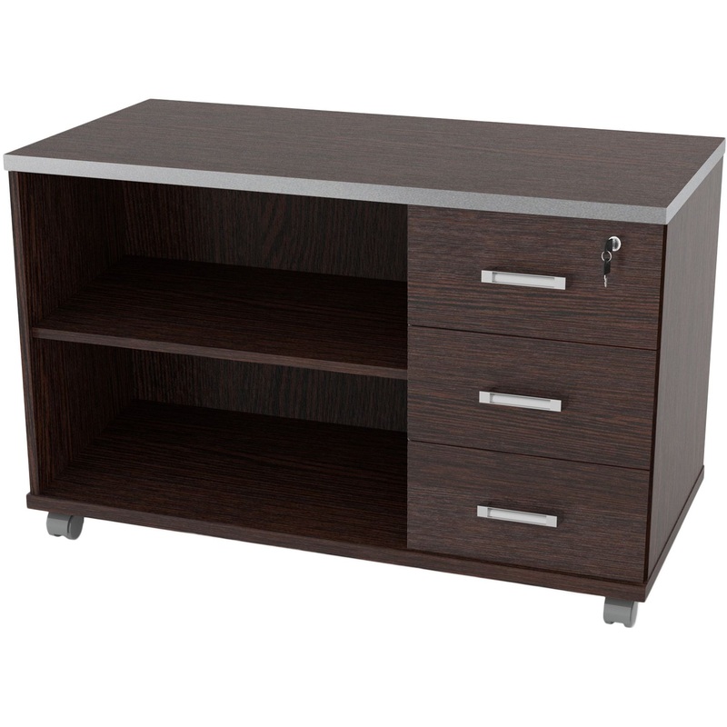 Изображение товара Тумба подкатная Комус Мебель Сатурн-Д с замком венге 1032х508х660 мм 3 ящика