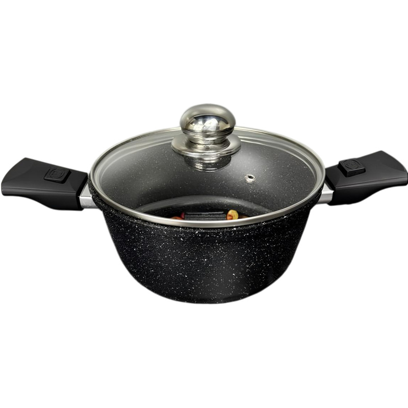 Изображение товара Кастрюля Panairo Raitens induction 2л литой алюминий с крышкой и ручками