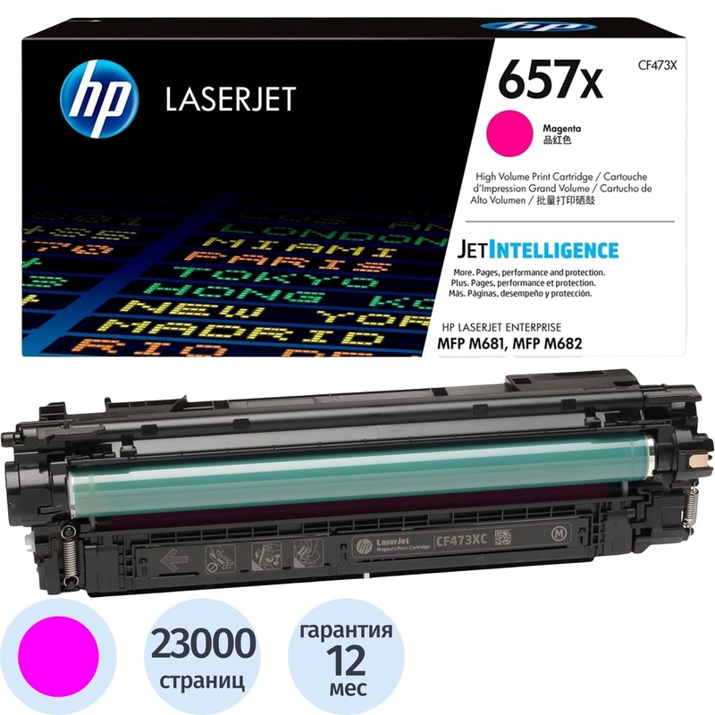 Изображение товара Картридж лазерный HP 657X CF473X пурпурный оригинальный