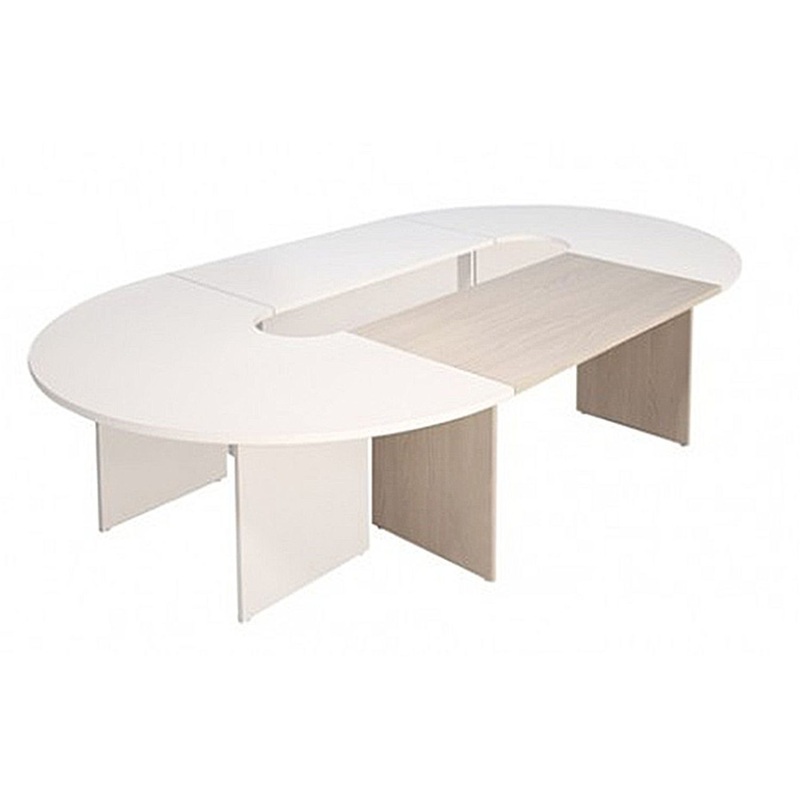 Изображение товара Секция стола для переговоров Эталон прямая дуб молочный 1400x800x768 мм