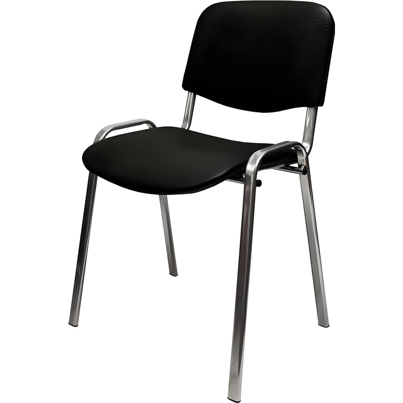 Изображение товара Стул офисный Easy Chair ИЗО РС 01.00.10 с чёрным кожзаменителем