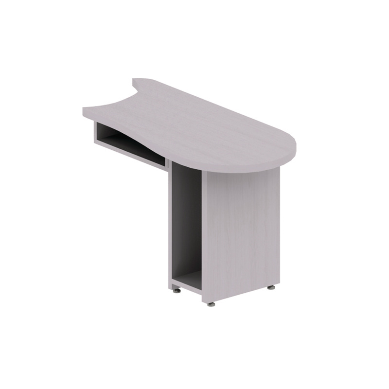 Изображение товара Стол-приставка Статус правый дуб молочный 1300х604х750 мм