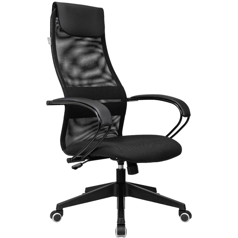 Изображение товара Уценка. Кресло для руководителя Бюрократ CH-607 черное (сетка/ткань, пластик)