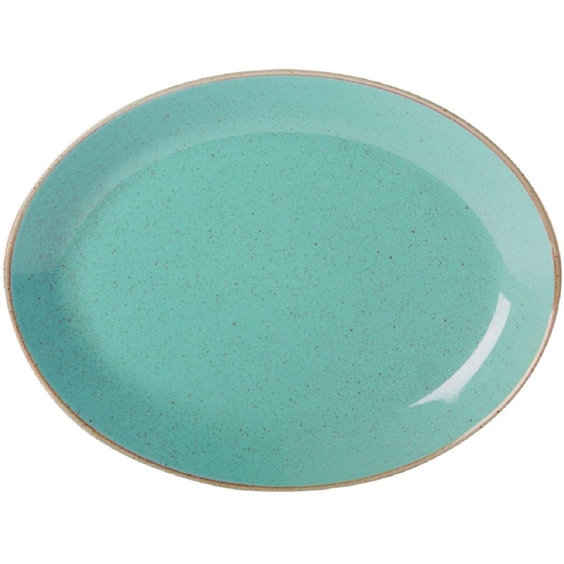 Изображение товара Блюдо фарфоровое Porland Seasons 18х14 см 6 шт, бирюзовое