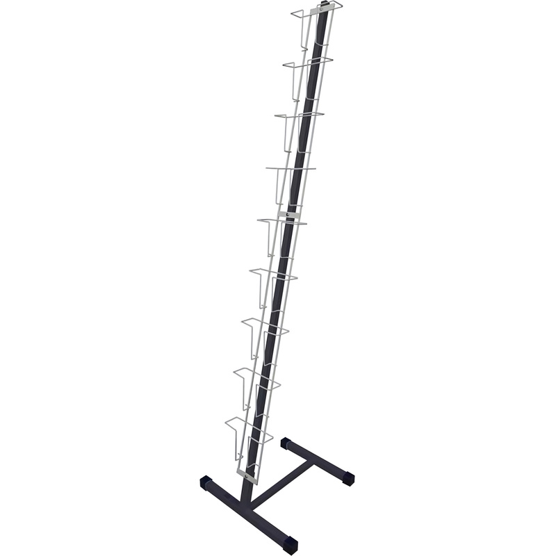 Изображение товара Стойка напольная Attache на 9 лотков A5 разборная черная с хромом 161x41x39 см