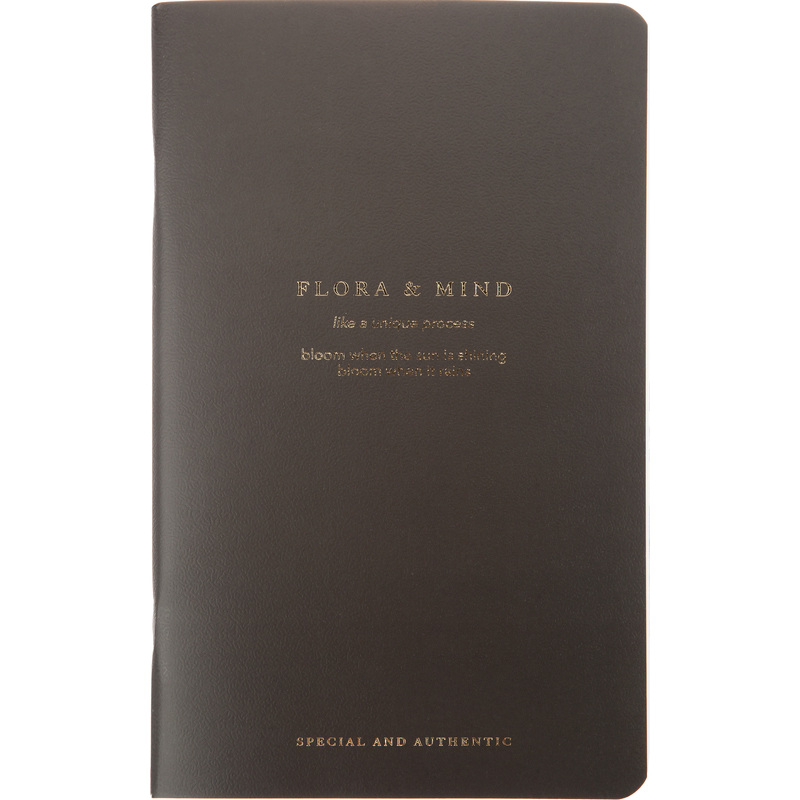 Изображение товара Блокнот Be Smart Flora 130x210 мм 48 листов черный в линейку на скрепке