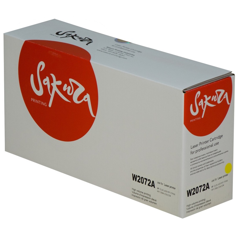 Изображение товара Картридж лазерный Sakura 117A SAW2072A для HP желтый совместимый