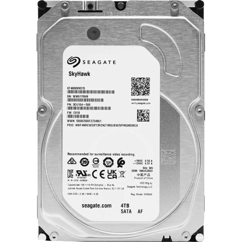 Изображение товара Жесткий диск Western Digital Purple Seagate SkyHawk 4 ТБ SATA 3.5 дюйма