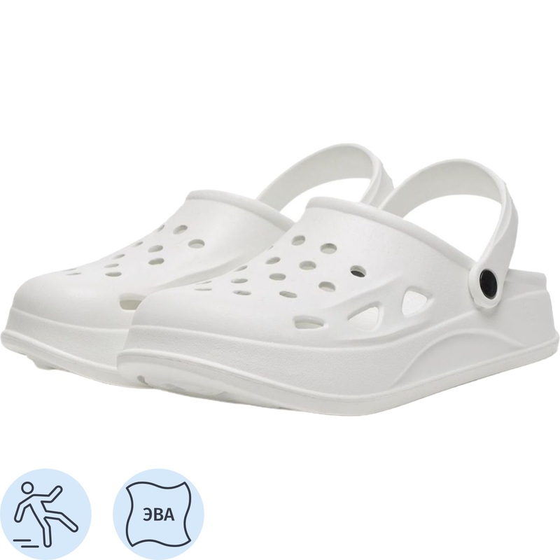 Изображение товара Женские сабо из ЭВА модель 635ТМ белого цвета размер 38 с ремешком для пищевого производства