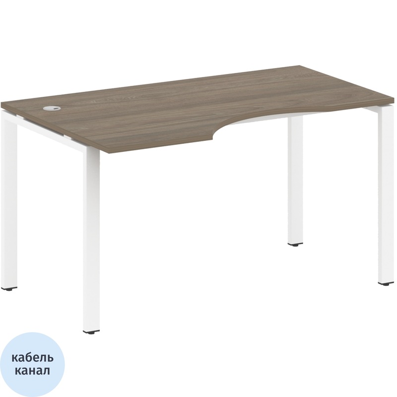 Изображение товара Эргономичный стол Metal System Style БП.СА-2 Л левый из ЛДСП с регулируемыми опорами