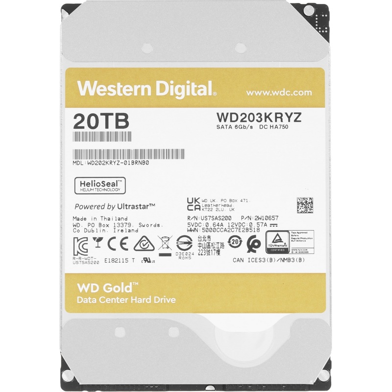Изображение товара Жёсткий диск Western Digital WD203KRYZ 20 ТБ для серверов