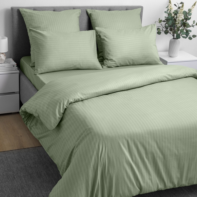 Изображение товара Комплект постельного белья Волшебная ночь Smoke green 2-спальное поплин 50x70 см