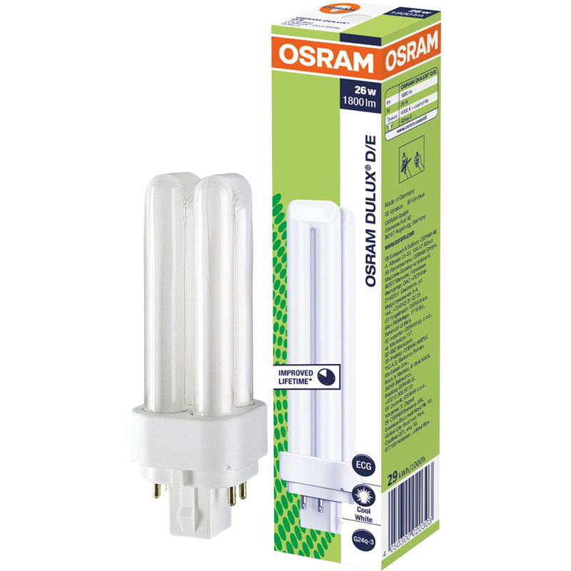 Изображение товара Лампа люминесцентная Osram 26 Вт G24q-3 D/E 4000К 1800Лм