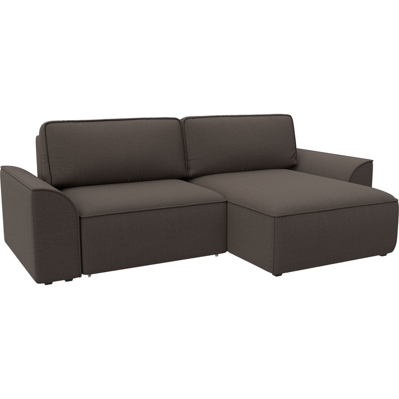 Изображение товара Диван-кровать угловой Комфорт Лига-048 НПБ, коричневый, рогожка