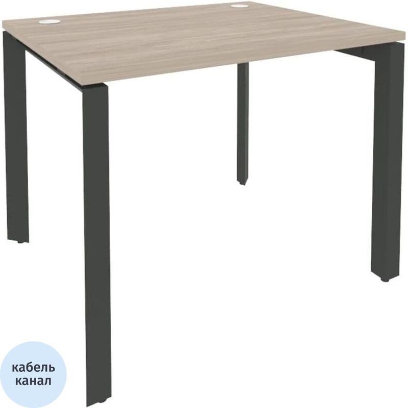 Изображение товара Стол прямой ONIX-П O.MP-SP-1.8 дуб аттик антрацит 980x800x750 мм