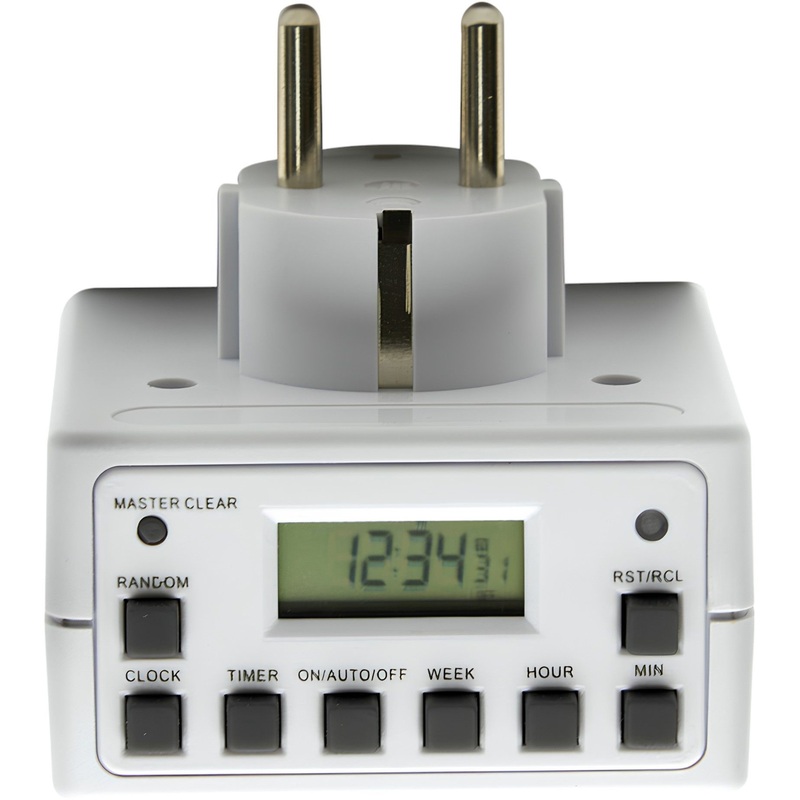 Изображение товара Розетка с электронным таймером Feron TM21 одноместная открытого монтажа белая (23215)