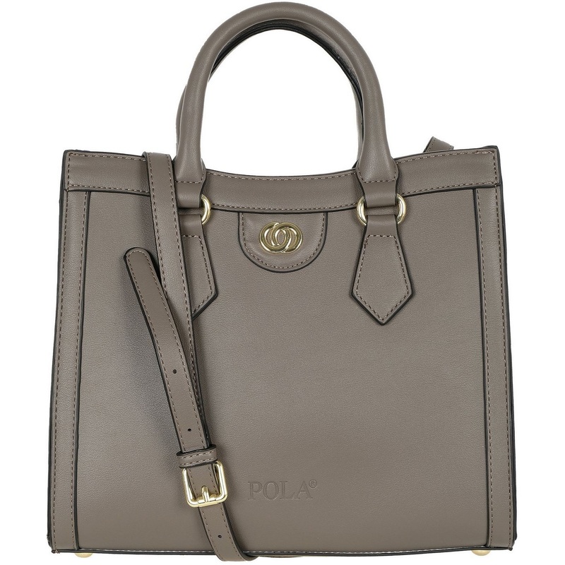 Изображение товара Женская повседневная сумка Polar из экокожи с ремнем и платком серого цвета