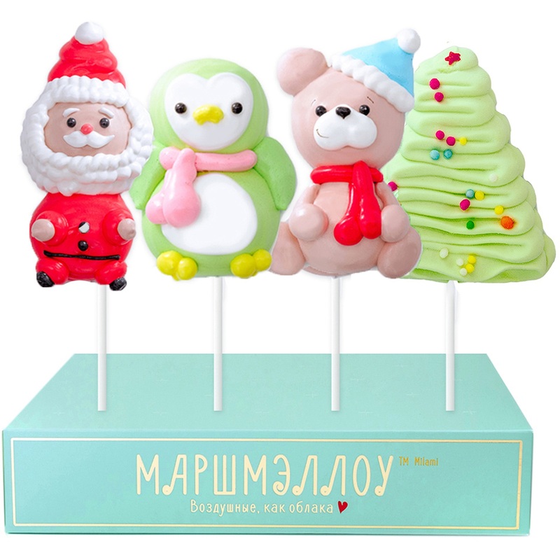 Изображение товара Маршмеллоу Пекарняя Софи Новогодняя Коллекция ассорти 20 г (48 штук в упаковке)