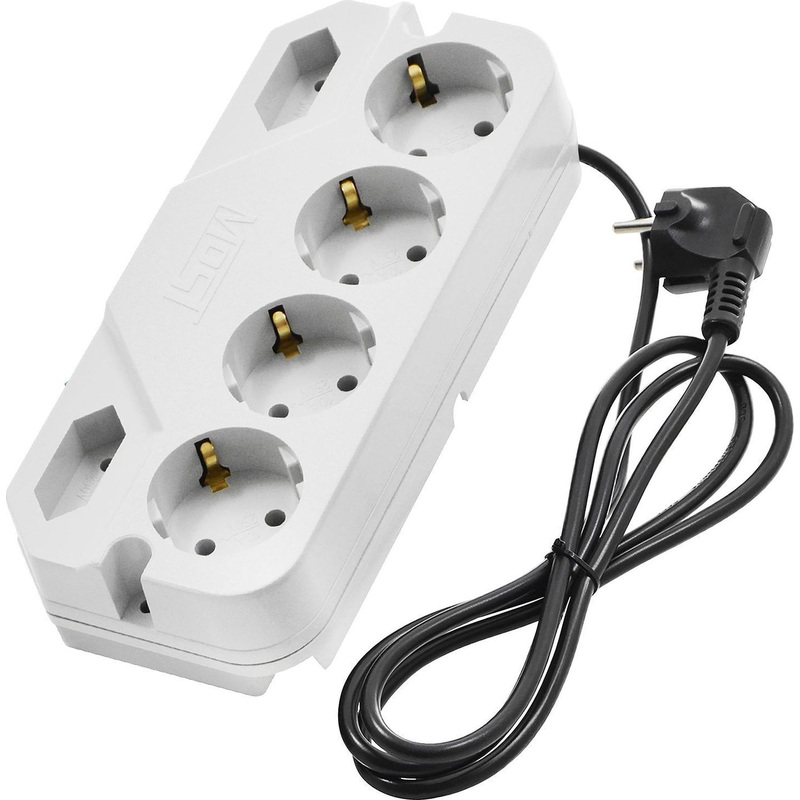 Изображение товара Сетевой фильтр Most СHV на 6 розеток 2 метра, защита от перегрузки