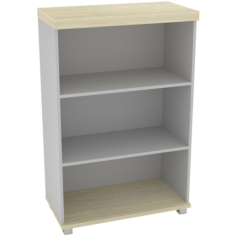 Изображение товара Стеллаж для документов Комус Мебель Easy Director (дуб шамони светлый/серый, 854х445х1311 мм)