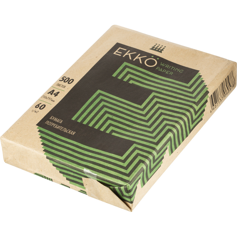 Изображение товара Бумага писчая Ekko (А4, 60 г/кв.м, белизна 60 % CIE, 500 листов)