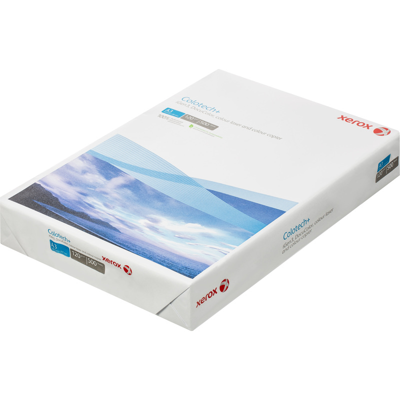 Изображение товара Бумага для цветной лазерной печати Xerox Colotech + ( A3, 120 г/кв.м, 500 листов, 003R94652)