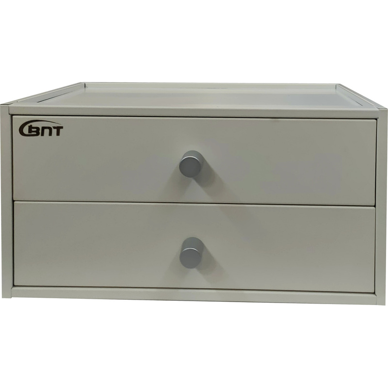 Изображение товара Настольный серый органайзер с двумя ящиками 325х250х167 мм практичное хранение