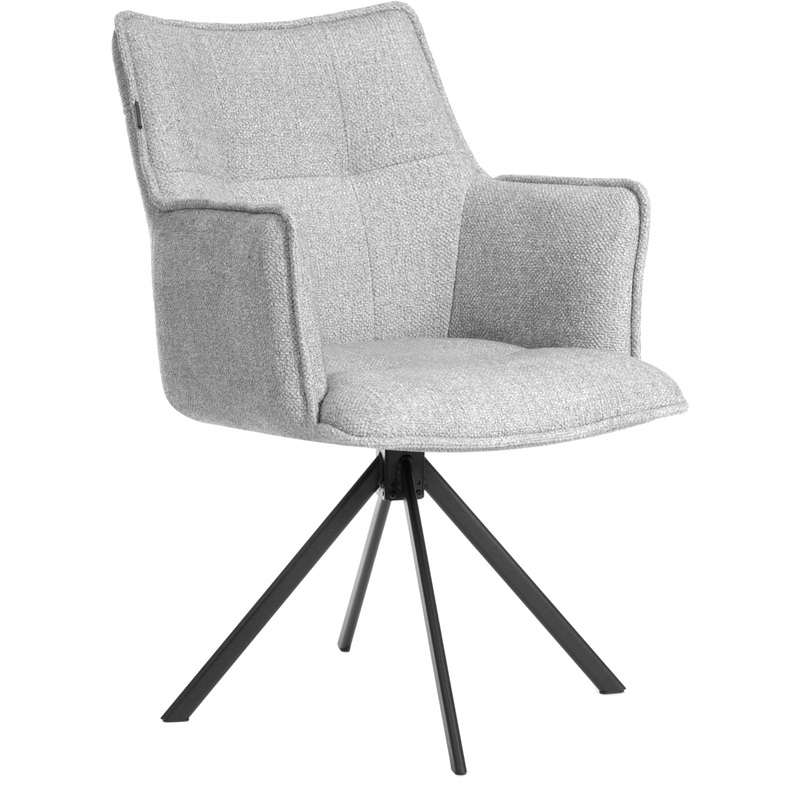 Изображение товара Обеденное кресло TetChair Lutz серебро из велюра с металлическим каркасом