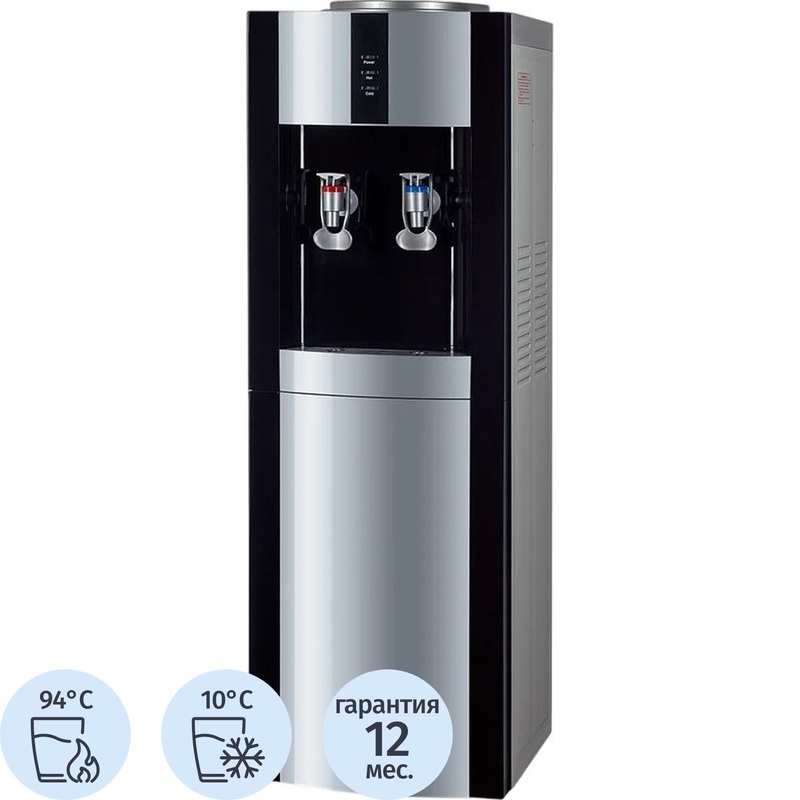 Изображение товара Кулер для воды Ecotronic Экочип V21-LE, нагрев и охлаждение, черный/серебристый