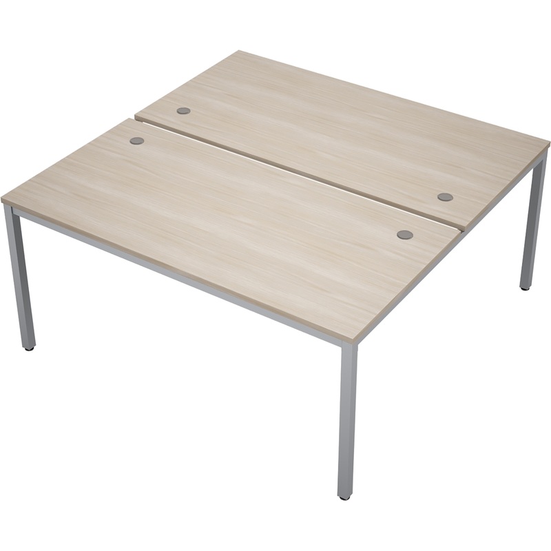 Изображение товара Стол приставной Avance 6МБ.284 двухместный светлый алюминий матовый 1600х1635х750 мм