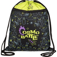 Мешок для сменной обуви Комус Класс Cosmo Battle 360х470 мм черный с  карманом