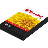 Бумага цветная для печати Комус Color черная интенсив (А4, 80 г/кв.м, 500 листов)