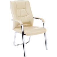 Конференц-кресло Easy Chair 807 VPU бежевое (искусственная кожа, металл  хромированный)