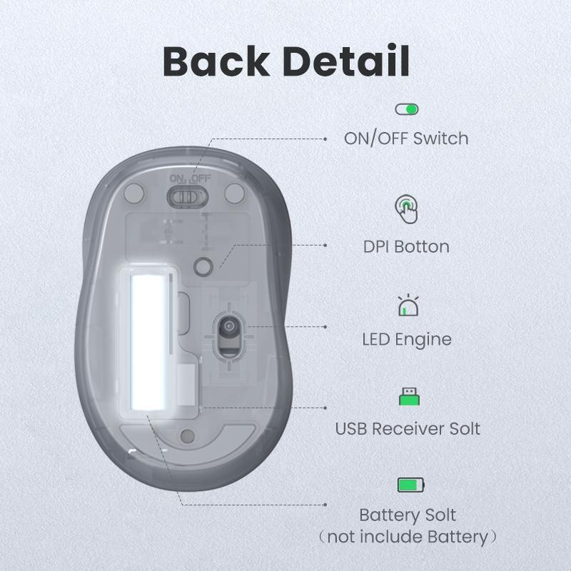 Мышь Ugreen mu003 Portable Wireless Mouse, цвет черный (90371). Беспроводная Тихая мышь без щелчков. Ugreen мышь беспроводная драйвер. Ugreen мышь беспроводная