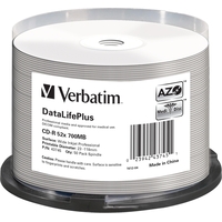 Диск CD-R Verbatim 700 МБ 52x cake box 43756 (50 штук в упаковке)