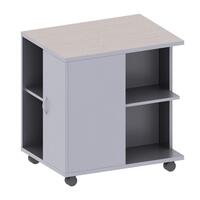 Тумба подкатная Easy Standard для оргтехники (светлый дуб/серый,  800x600x813 мм)