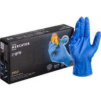 Перчатки одноразовые Gogrip Blue нитриловые особопрочные голубые (размер  L, 50 штук/25 пар в упаковке)