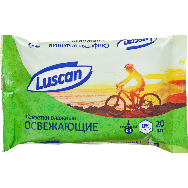 Влажные салфетки освежающие Luscan 20 штук в упаковке – выгодная цена – купить товар Влажные салфетки освежающие Luscan 20 штук в упаковке в интернет-магазине Комус