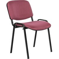 Стул офисный Easy Chair ИЗО/ISO бордовый ткань металл чёрный (244439)
