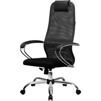 Кресло для руководителя Easy Chair SU-B-8 серое/чёрное (ткань, металл)