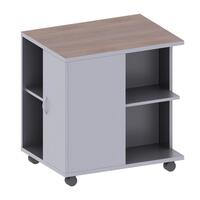 Тумба подкатная Easy Standard для оргтехники (темный дуб/серый,  800x600x813 мм)