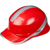Каска защитная Delta Plus Baseball Diamond V Up красная с храповым  механизмом светящаяся (DIAM5UPROFL)