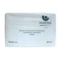 Пеленки одноразовые впитывающие Пелигрин Super 60x90 см (30 штук в  упаковке)