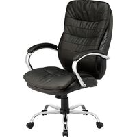 Кресло для руководителя Easy Chair EChair-515 RT чёрное (рециклированная  кожа, металл)