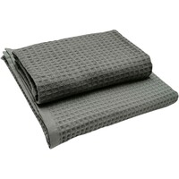 Набор полотенец вафельных 2 штуки 50x80 см/70x130 см 290 г/кв.м серый