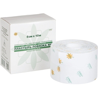 Пластырь-повязка фиксирующая Leiko Plaster 5x1000 см нетканевая основа
