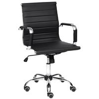 Кресло офисное TetChair Urban-Low чёрное (экокожа, металл)