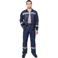 Костюм рабочий летний мужской л22-КБР с СОП синий (размер 48-50, рост  170-176)