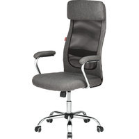 Кресло для руководителя Easy Chair 591 TC серое/чёрное (сетка/ткань,  металл)