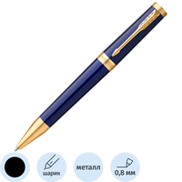 Ручка шариковая Parker Ingenuity Blue GT цвет чернил черный, цвет  корпуса синий (артикул производителя 2182012)
